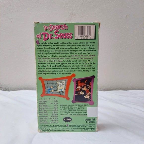 In Search of Dr. Seuss VHS 1994 Robin Williams Christopher Lloyd Patrick Stewart - Picture 3 of 6